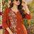 women floral embroidered regular thread work  cotton kurta with trousers & with dupatta