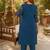 women ethnic motifs embroidered regular thread work  cotton kurta with trousers & with