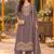 women ethnic motifs embroidered regular thread work kurta with palazzos & with dupatta