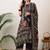 ethnic motifs printed straight kurta with palazzos & dupatta