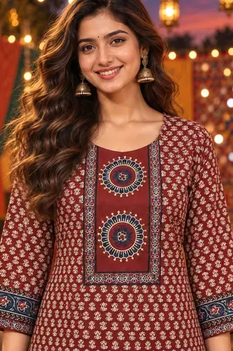 women ethnic motifs printed regular  cotton kurta with sharara & with dupatta