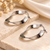 Twisted hoop earrings baali, silver tone anti-tarnish