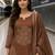 women ethnic motifs printed regular  cotton kurta with trousers & with dupatta