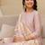 ethnic motifs printed thread work  silk kurta with trousers & dupatta