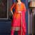 women ethnic motifs embroidered empire thread work kurta with trousers & with dupatta