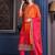 women ethnic motifs embroidered empire thread work kurta with trousers & with dupatta