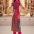 women floral printed regular thread work kurta with trousers & with dupatta
