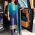 women ombre dyed regular thread work  silk kurta with trousers & with dupatta