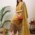 women ethnic motifs printed regular mirror work kurta with palazzos & with dupatta
