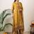 women ethnic motifs printed regular mirror work kurta with palazzos & with dupatta