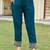 women floral printed panelled thread work kurta with trousers & with dupatta