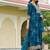 women floral printed panelled thread work kurta with trousers & with dupatta