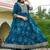 women floral printed panelled thread work kurta with trousers & with dupatta