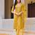 women ethnic motifs embroidered regular sequinned chanderi cotton kurta with trousers & with