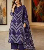 women ethnic motifs printed regular  cotton kurta with palazzos & with dupatta