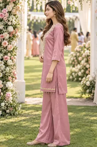 women ethnic motifs embroidered regular mirror work kurta with palazzos & with dupatta