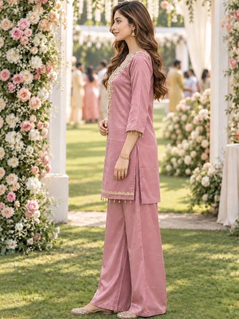 women ethnic motifs embroidered regular mirror work kurta with palazzos & with dupatta