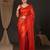 Orange woven design zari silk blend kanjeevaram saree