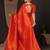 Orange woven design zari silk blend kanjeevaram saree