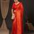 Orange woven design zari silk blend kanjeevaram saree