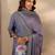 floral printed keyhole neck straight kurta with trousers & dupatta