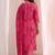 women ethnic motifs printed regular kurta with trousers & with dupatta
