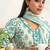 women floral printed regular cotton blend kurta with trousers & with dupatta