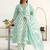 women floral printed regular cotton blend kurta with trousers & with dupatta