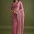 Pink pink net  sarees with blouse
