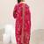 women floral printed regular thread work kurta with trousers & with dupatta