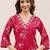 women floral printed regular thread work kurta with trousers & with dupatta