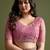 Pink pink net  sarees with blouse