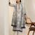 floral printed keyhole neck straight kurta with trousers & dupatta