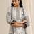 floral printed keyhole neck straight kurta with trousers & dupatta