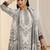 floral printed keyhole neck straight kurta with trousers & dupatta