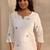 embroidered notch neck thread work straight kurta with trousers & dupatta