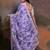 Lavender lavender floral printed sequinned  chiffon saree