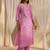 women floral printed regular thread work kurta with trousers & with dupatta