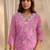 women floral printed regular thread work kurta with trousers & with dupatta