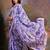 Lavender lavender floral printed sequinned  chiffon saree