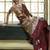Maroon woven design zari satin banarasi saree