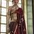 Maroon woven design zari satin banarasi saree