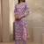 women ethnic motifs printed regular thread work kurta with trousers & with dupatta