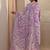 women ethnic motifs printed regular thread work kurta with trousers & with dupatta