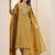 women ethnic motifs printed regular thread work kurta with trousers & with dupatta