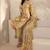 women ethnic motifs printed regular thread work kurta with trousers & with dupatta