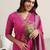 ethnic motifs printed v-neck thread work straight kurta with trousers & dupatta