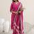 ethnic motifs printed v-neck thread work straight kurta with trousers & dupatta