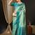 Blue blue & green ethnic motifs woven design zari kanjeevaram saree