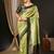 Green ethnic motifs woven design zari kanjeevaram saree